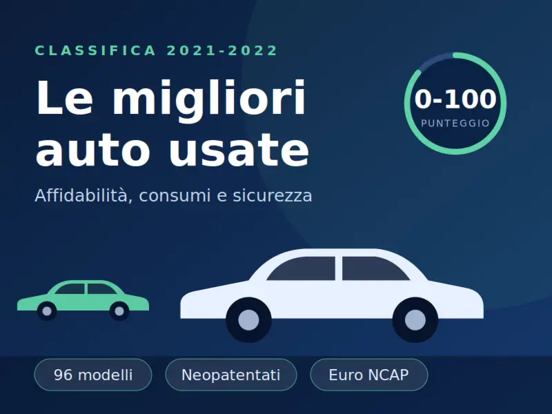 News Classifica delle migliori auto usate 2021-2022: per affidabilità, consumi e sicurezza - Immagine mobile